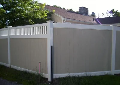 vinyl privacy fence tan